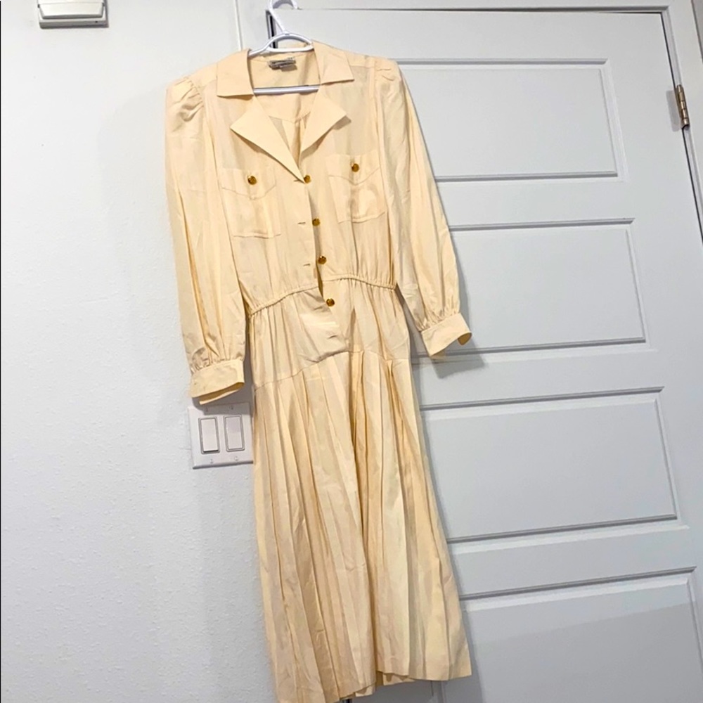 Vintage silk argent Neiman Marcus dress